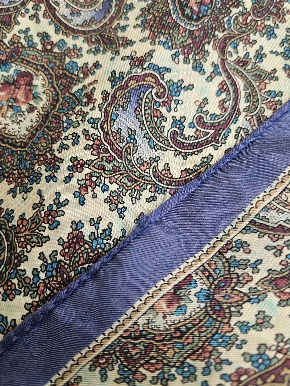 VTG Liberty Of London Silk Colorful Floral Accessory Belt Hair Bow Head Scarf